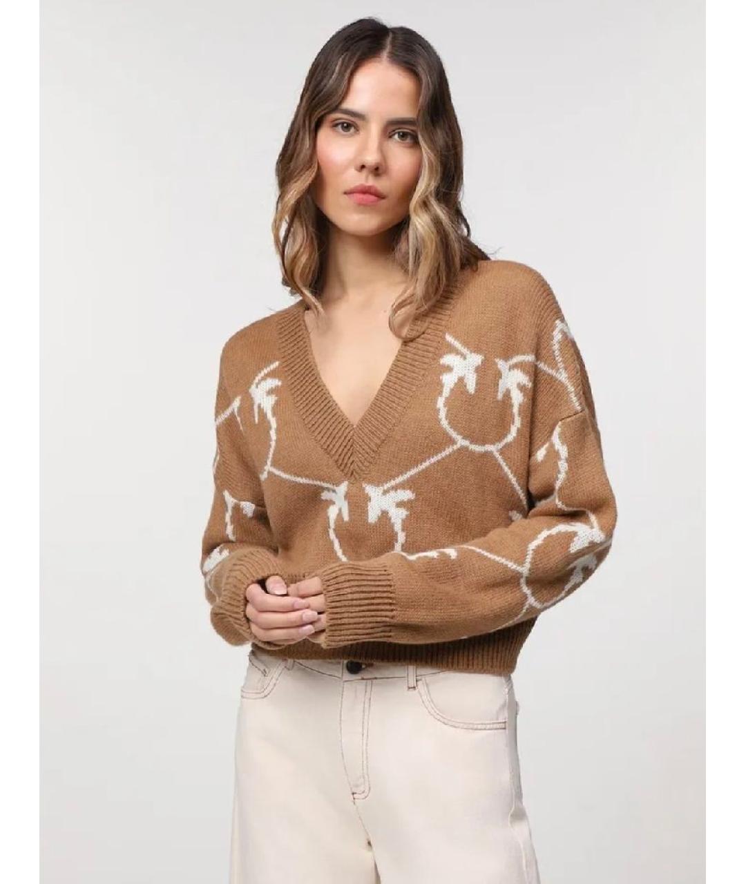 PINKO Коричневый джемпер / свитер, фото 7