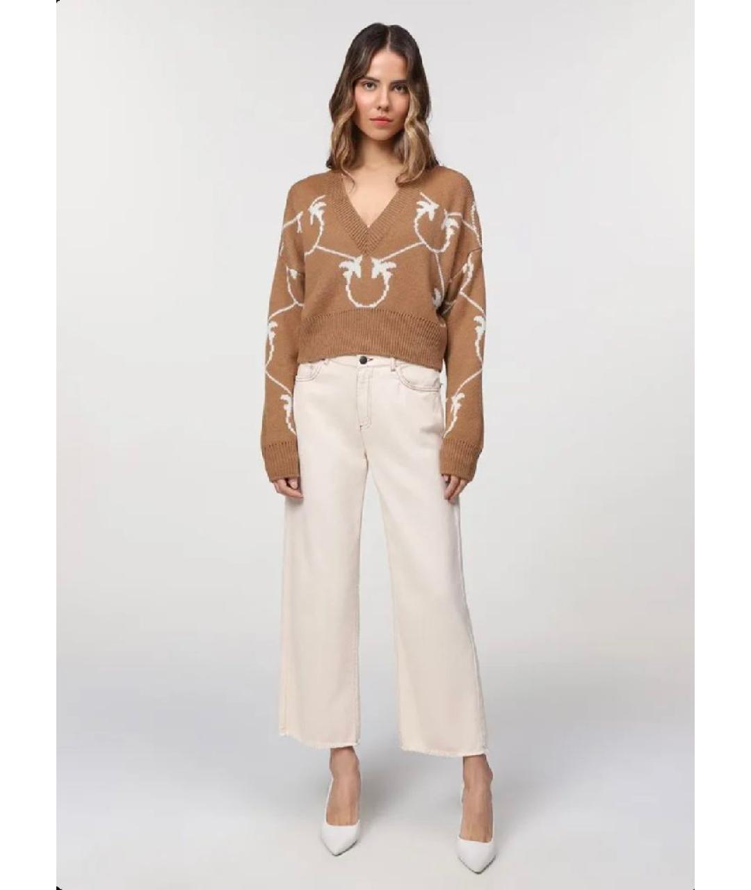 PINKO Коричневый джемпер / свитер, фото 9