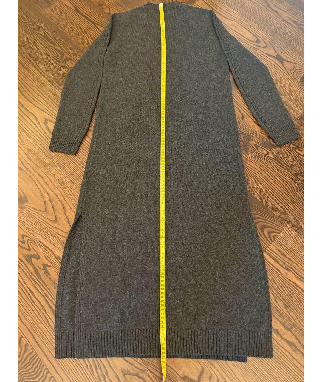 LORO PIANA Серое кашемировое повседневное платье, фото 6