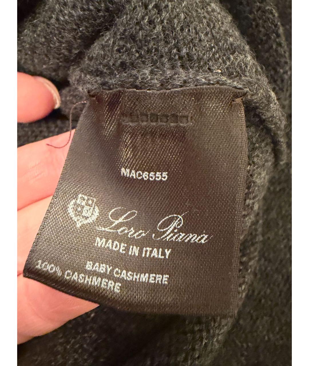 LORO PIANA Серое кашемировое повседневное платье, фото 4