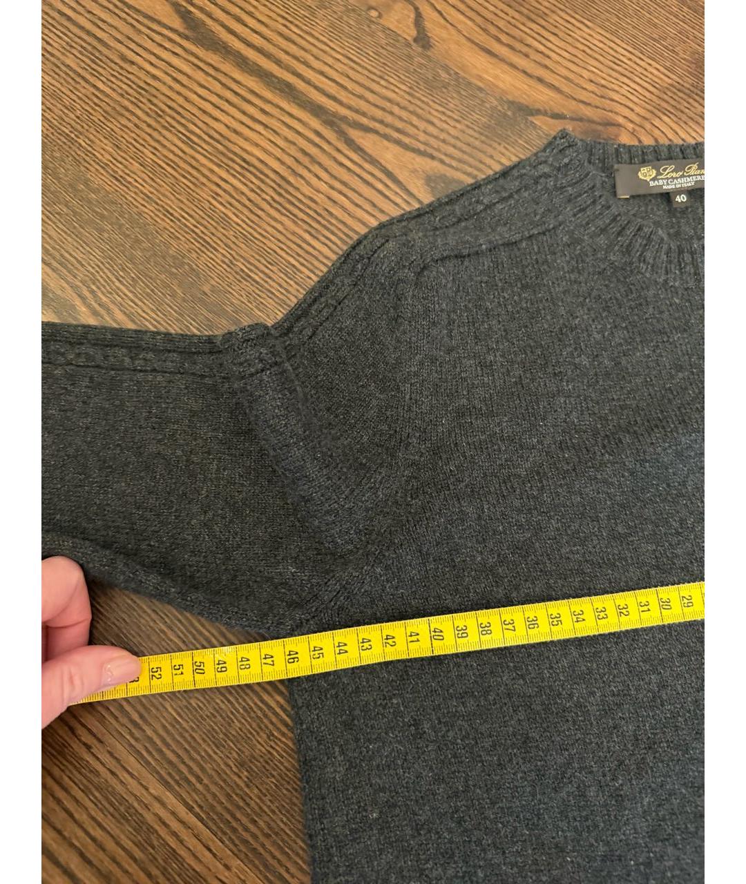 LORO PIANA Серое кашемировое повседневное платье, фото 5
