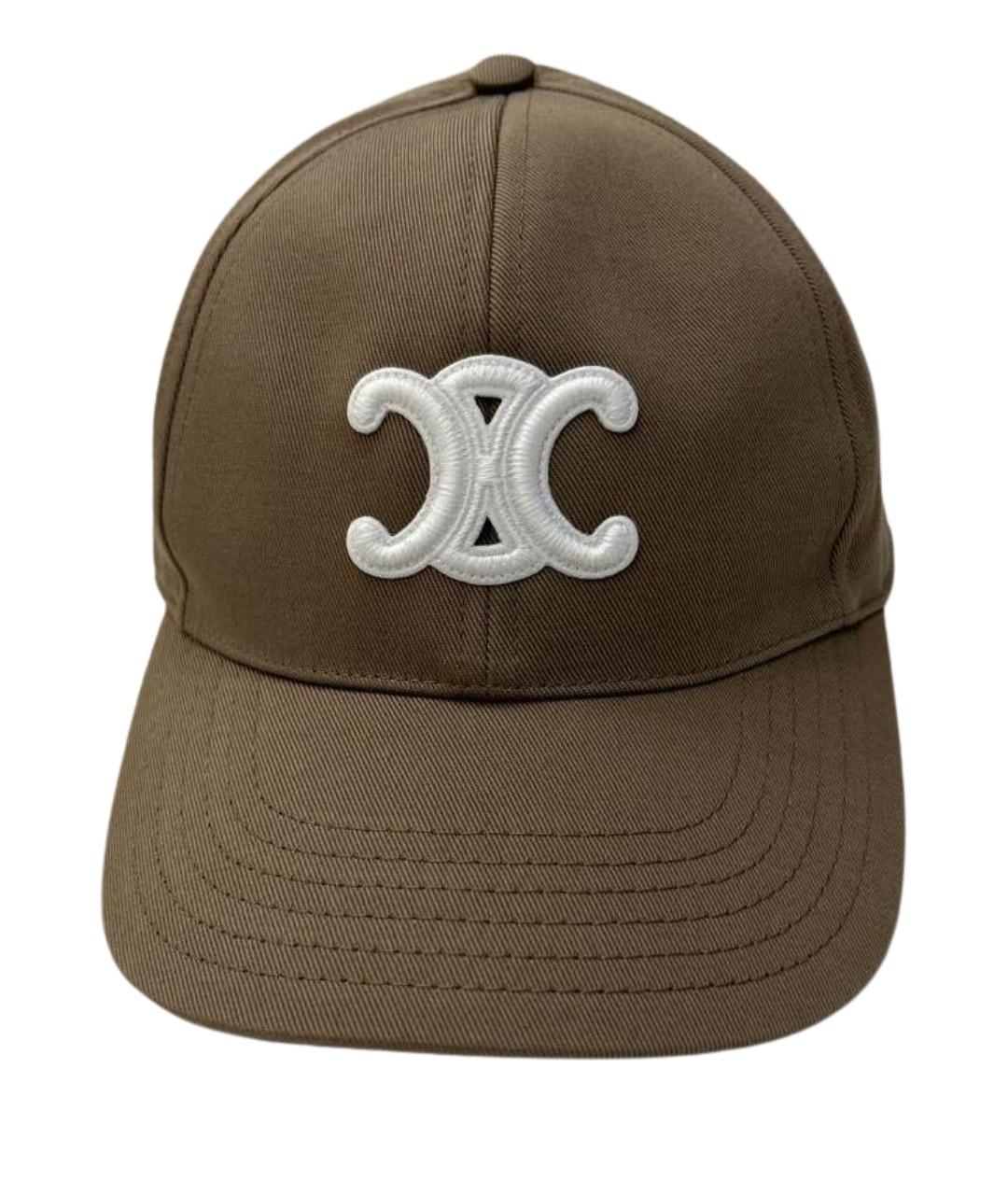 CELINE Бежевая хлопковая кепка, фото 1