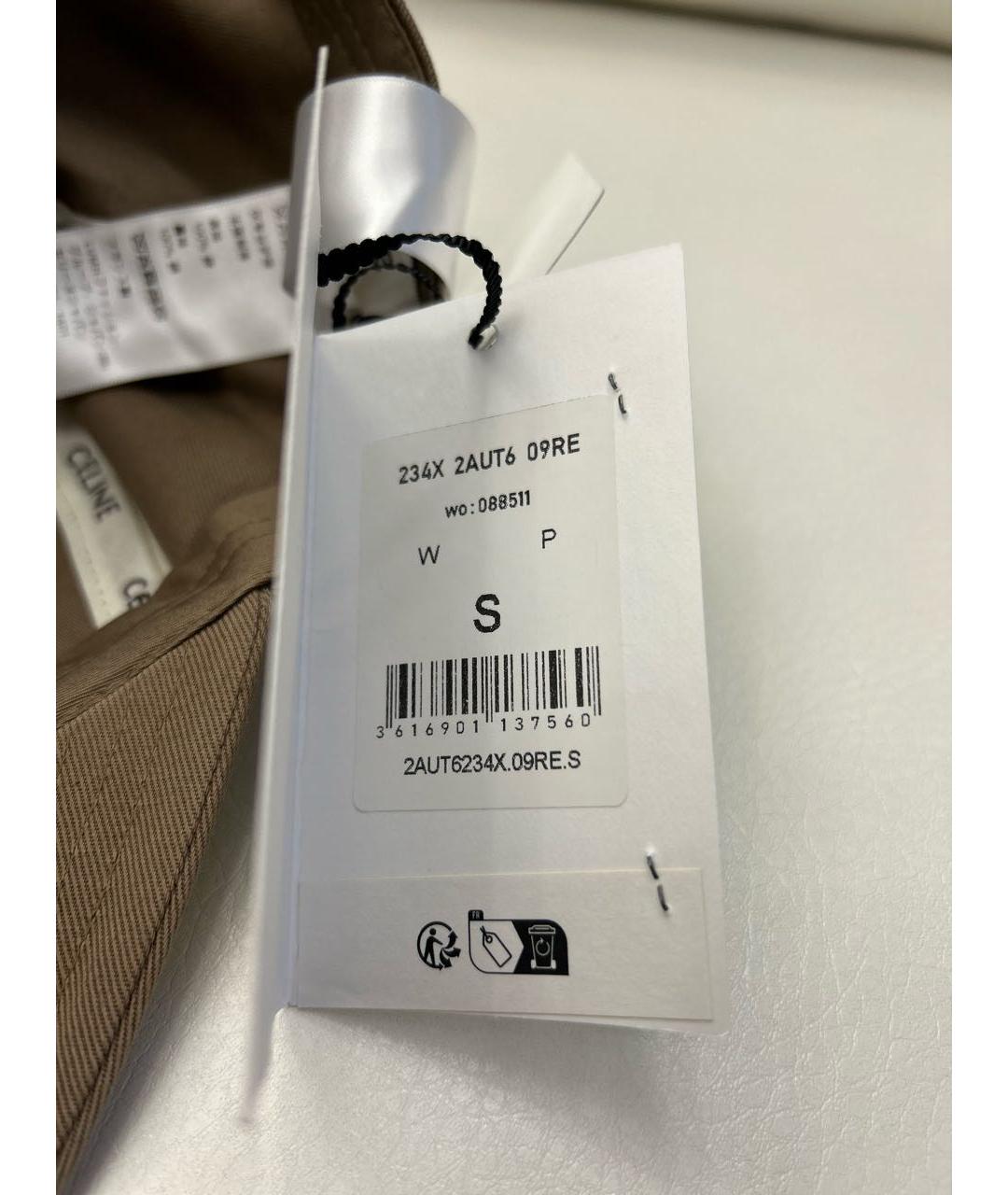 CELINE Бежевая хлопковая кепка, фото 6