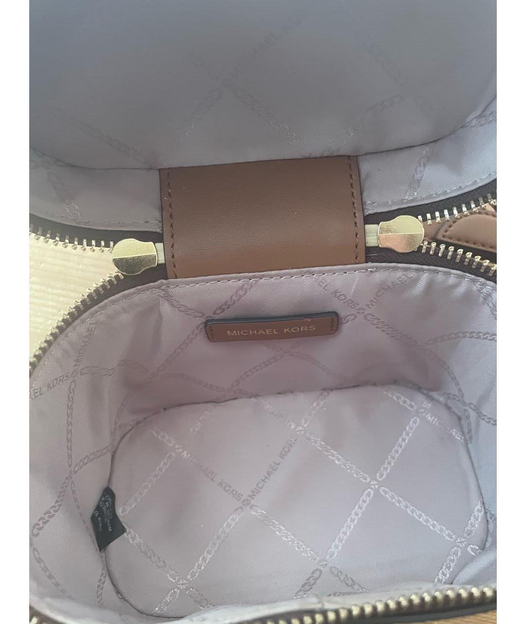 MICHAEL KORS Коричневая сумка с короткими ручками из искусственной кожи, фото 3