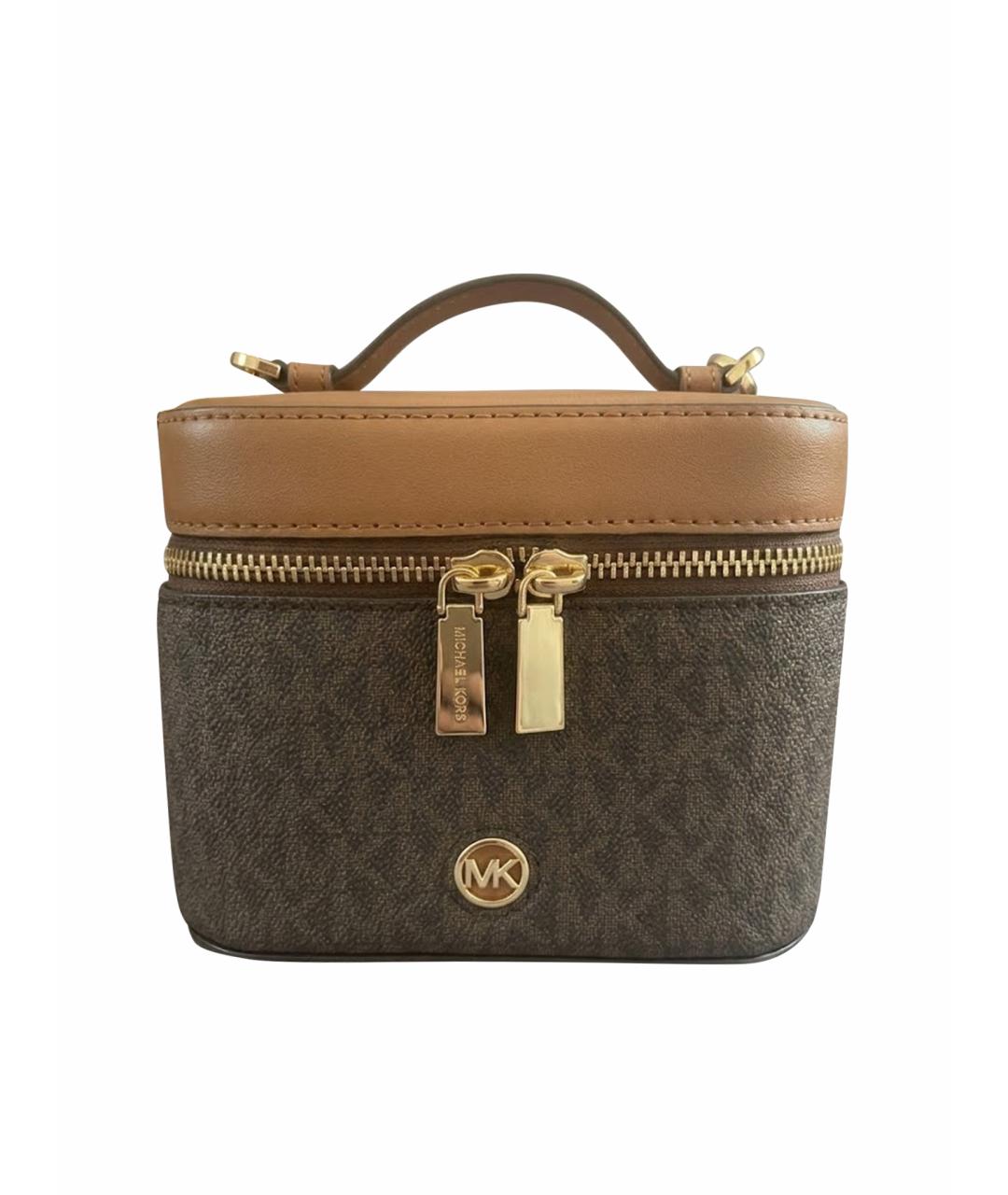 MICHAEL KORS Коричневая сумка с короткими ручками из искусственной кожи, фото 1