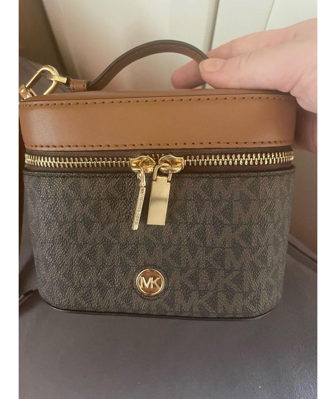 MICHAEL KORS Коричневая сумка с короткими ручками из искусственной кожи, фото 4