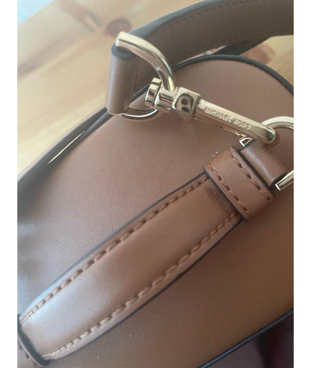 MICHAEL KORS Коричневая сумка с короткими ручками из искусственной кожи, фото 2