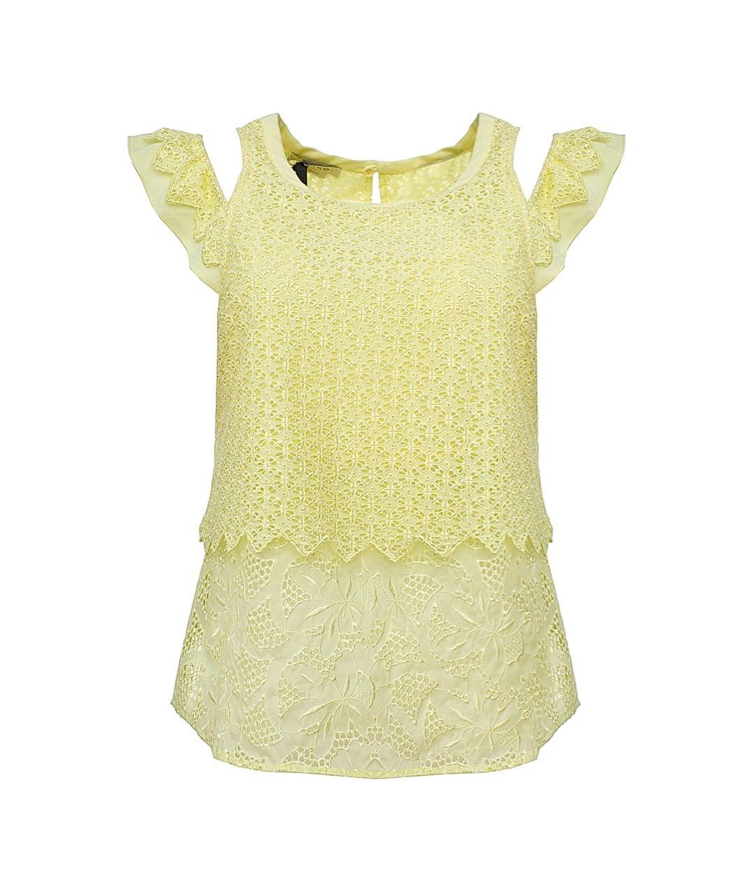 PINKO Желтая шелковая блузы, фото 1