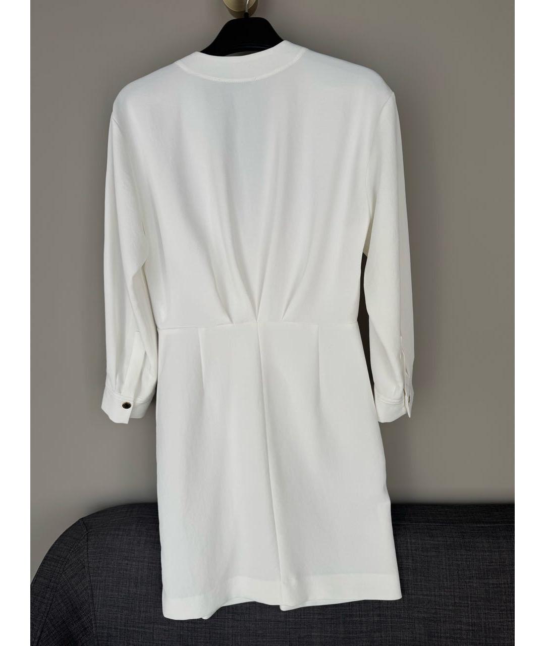 SANDRO Белое полиэстеровое коктейльное платье, фото 2