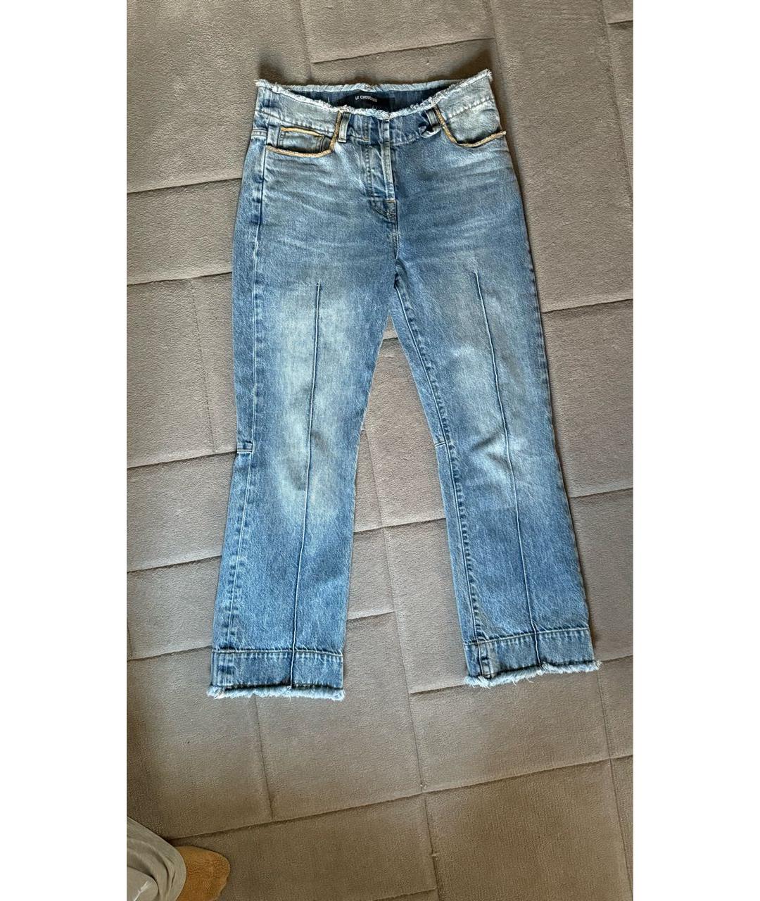 JACQUEMUS Голубые хлопковые джинсы клеш, фото 5