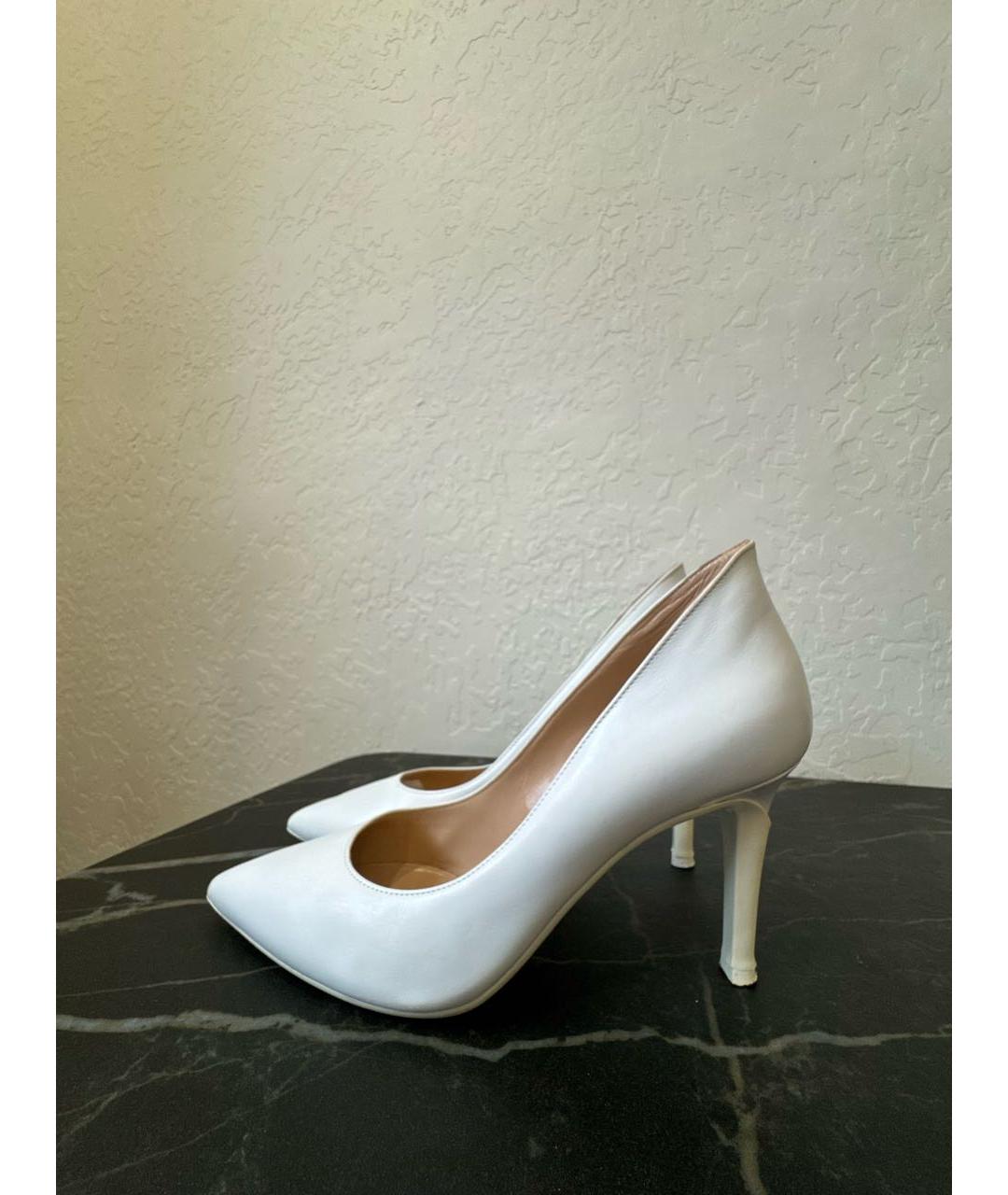 GIANVITO ROSSI Белые кожаные туфли, фото 8