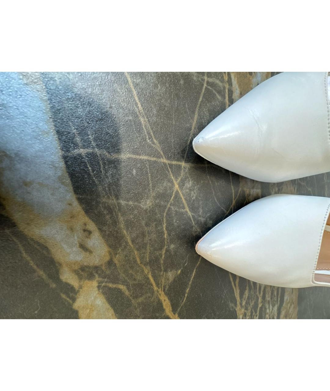 GIANVITO ROSSI Белые кожаные туфли, фото 5