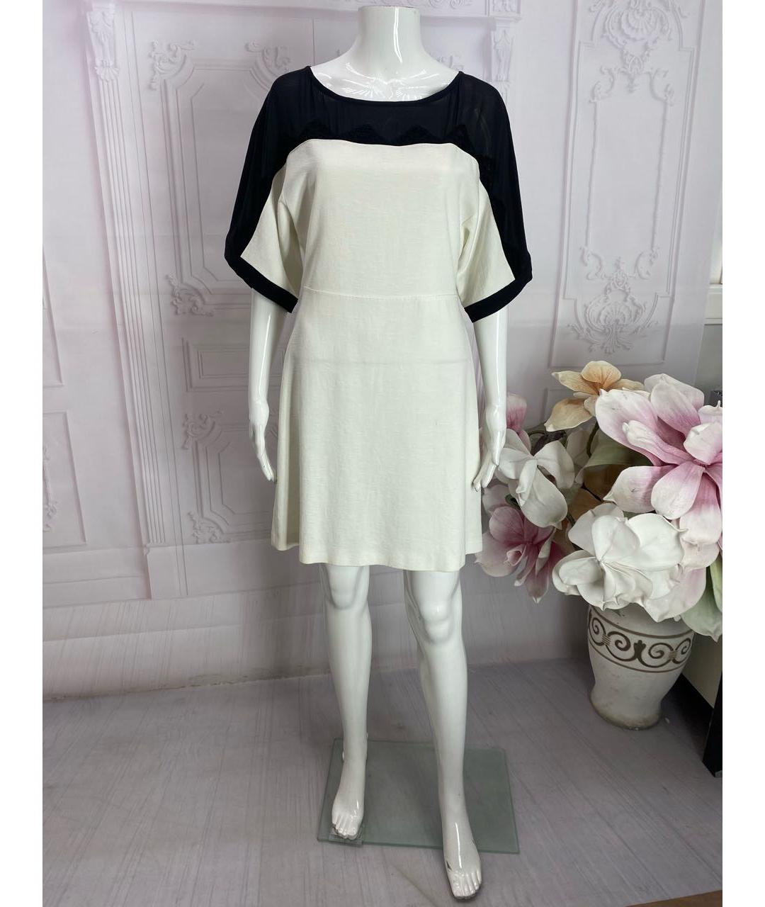 JO NO FUI Белое льняное повседневное платье, фото 8