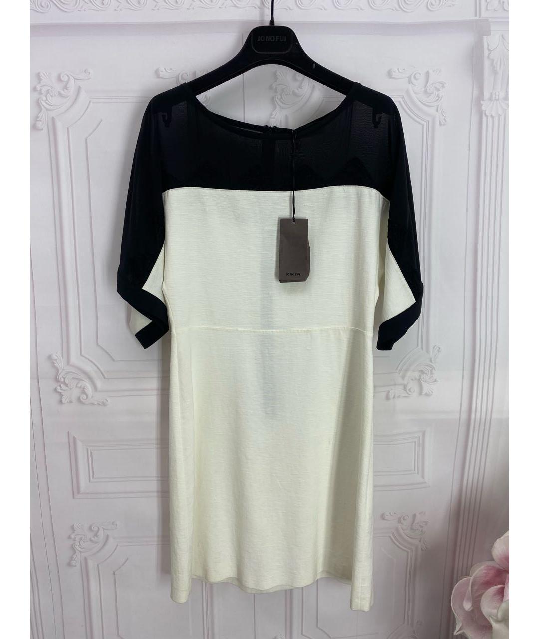 JO NO FUI Белое льняное повседневное платье, фото 7