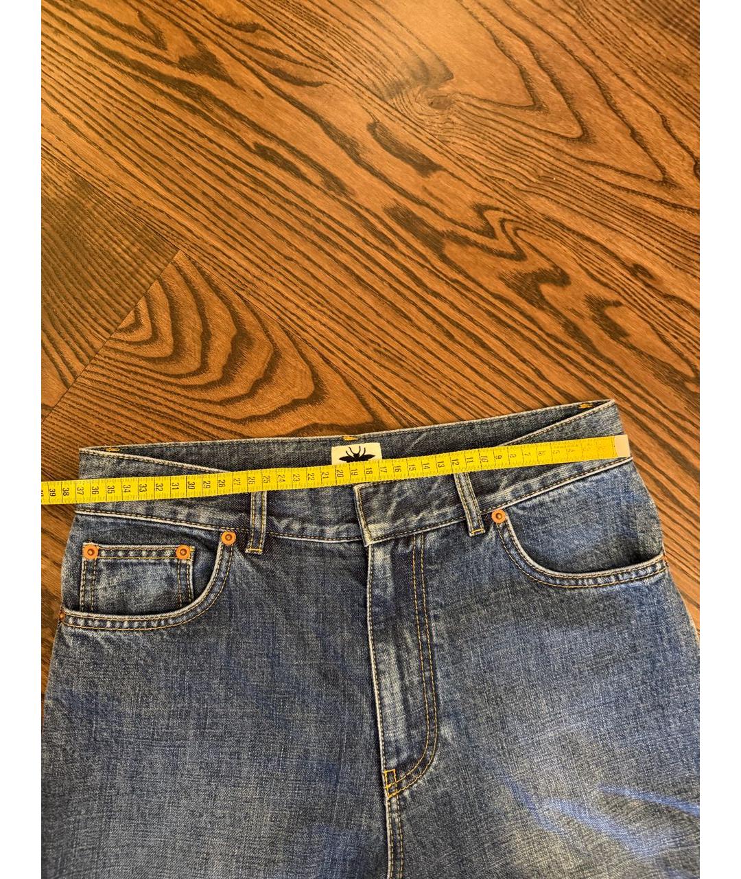 CHRISTIAN DIOR Синие хлопковые джинсы клеш, фото 3