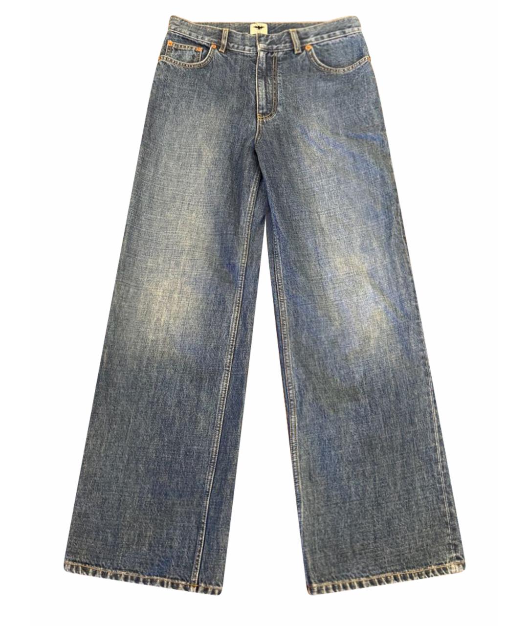 CHRISTIAN DIOR Синие хлопковые джинсы клеш, фото 1