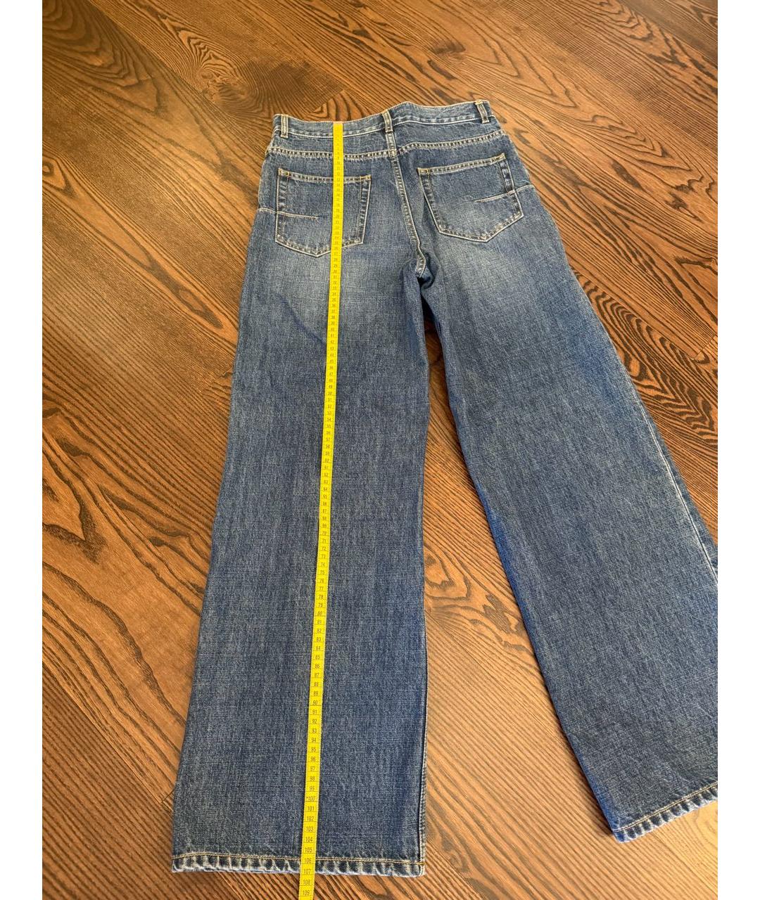 CHRISTIAN DIOR Синие хлопковые джинсы клеш, фото 5