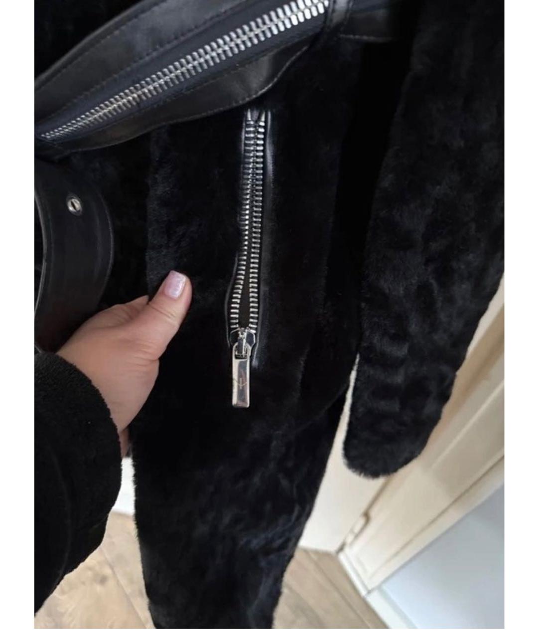 NOUR HAMMOUR Черная кожаная куртка, фото 4