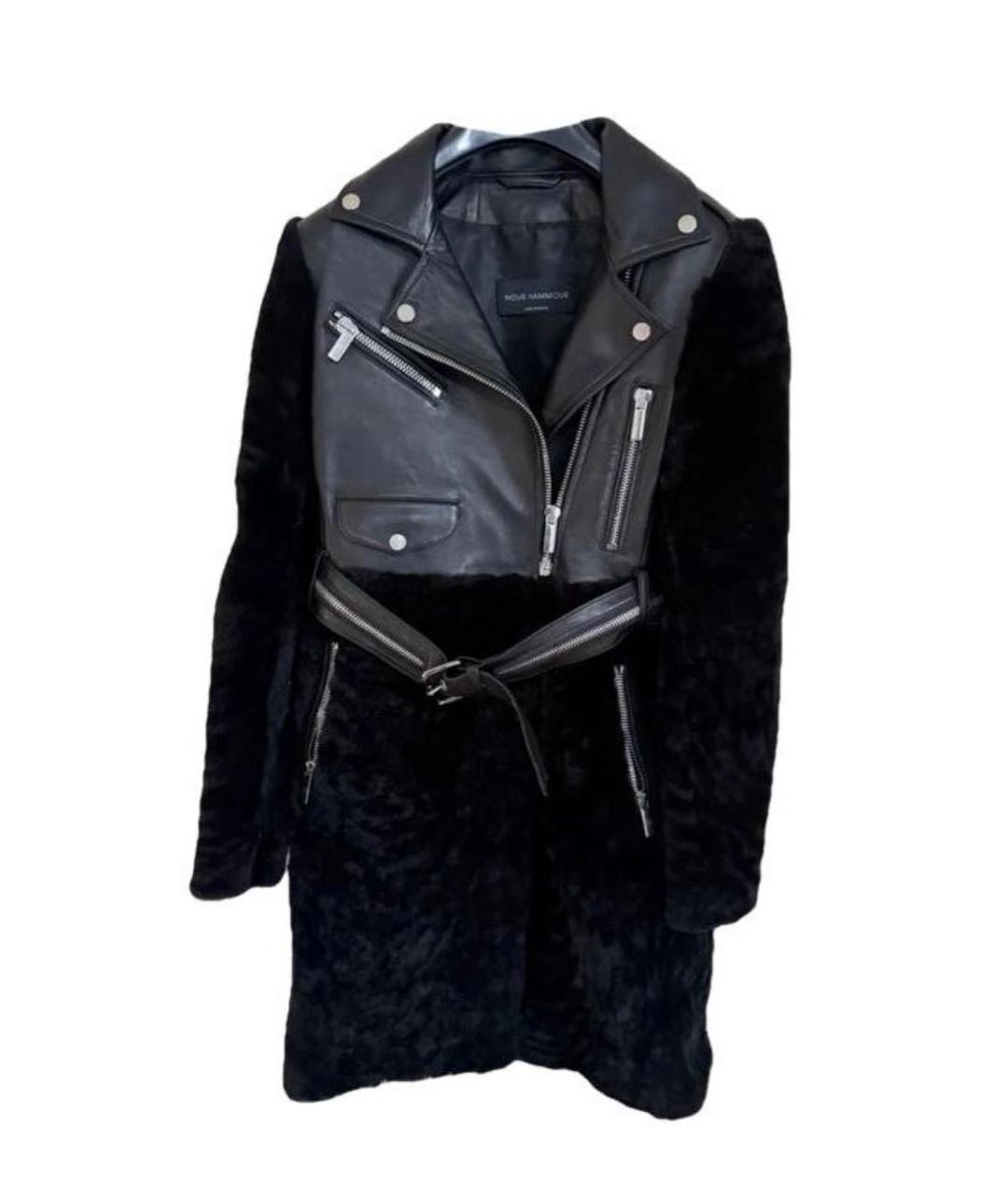 NOUR HAMMOUR Черная кожаная куртка, фото 9