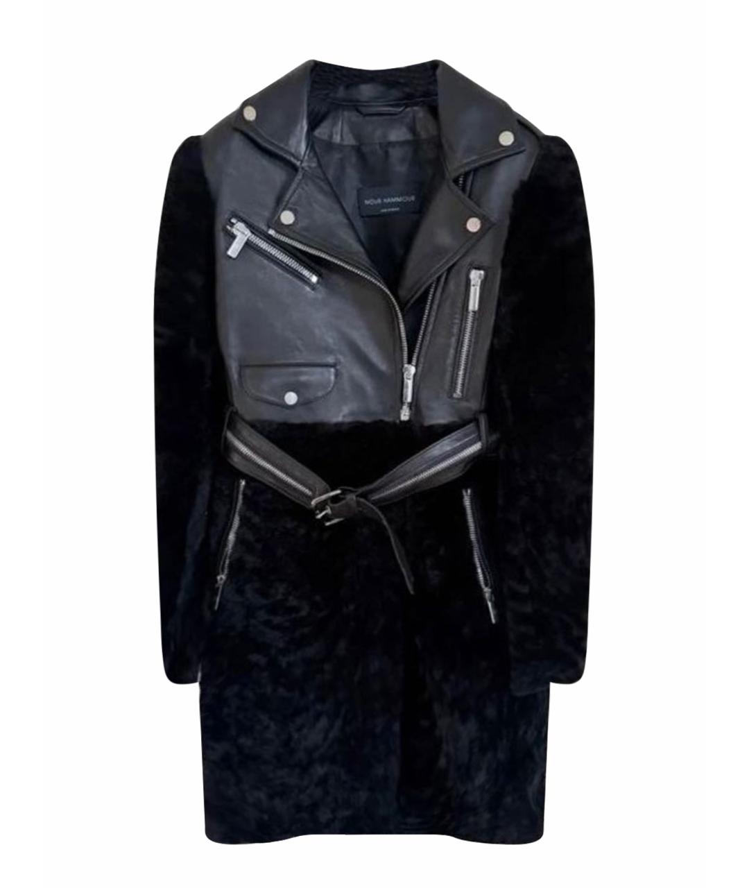 NOUR HAMMOUR Черная кожаная куртка, фото 1