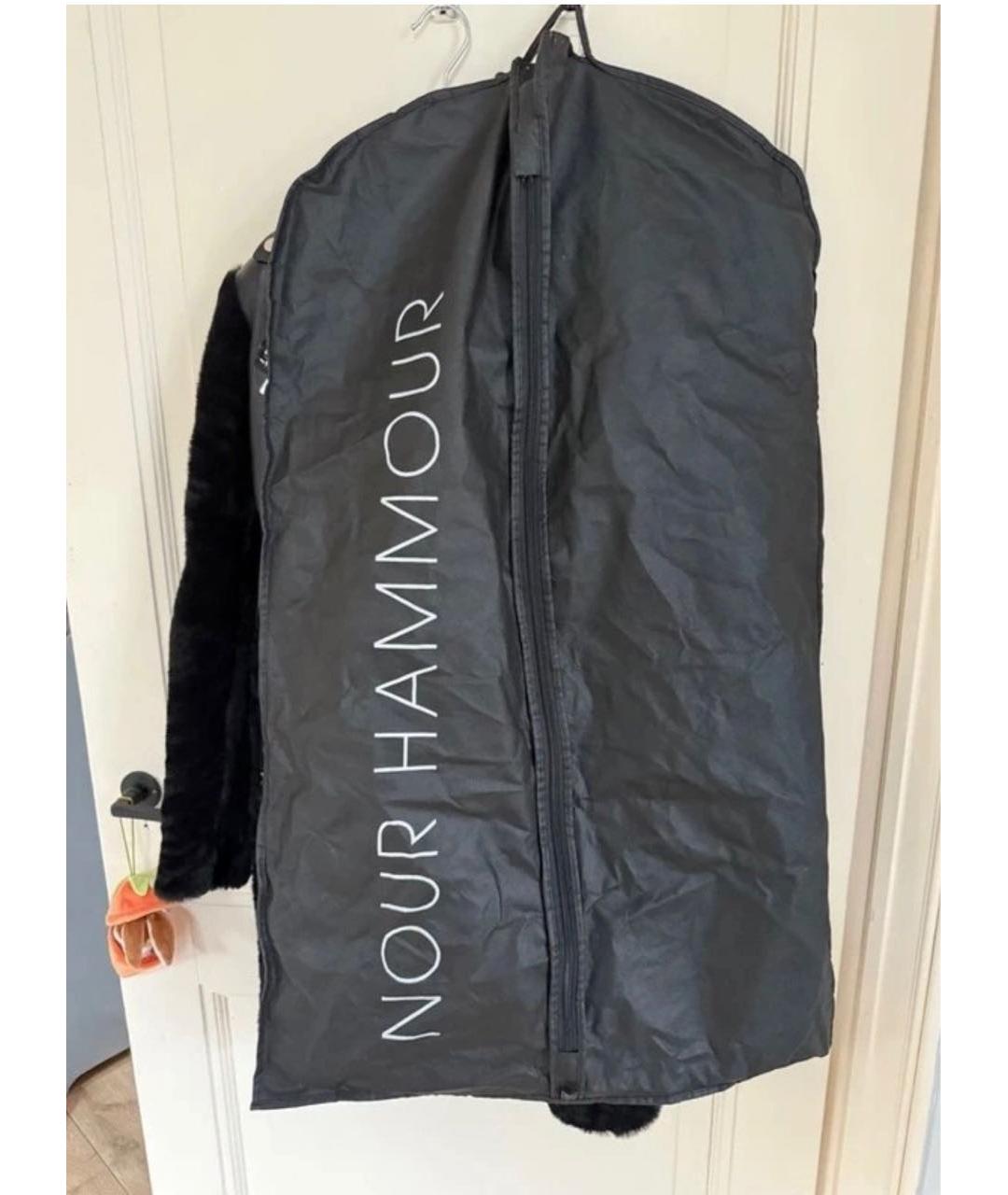 NOUR HAMMOUR Черная кожаная куртка, фото 7
