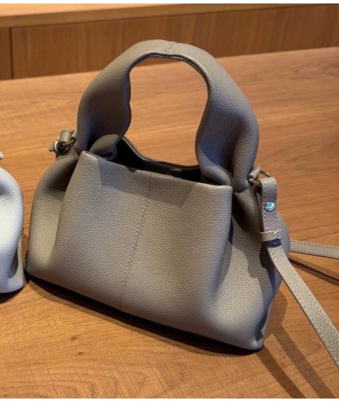 POLENE Бежевая кожаная сумка через плечо, фото 4