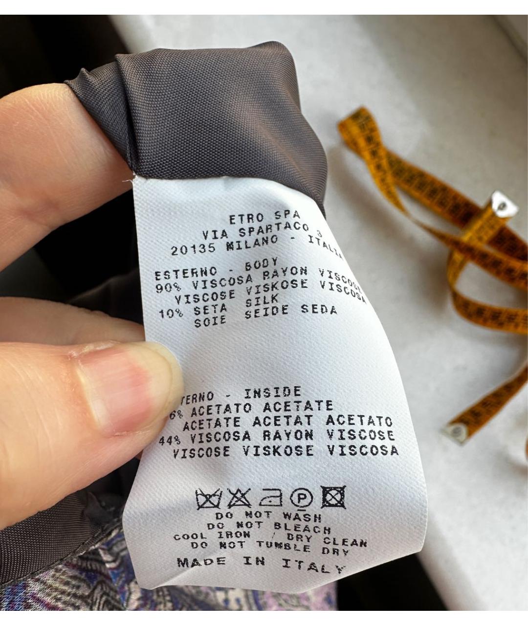 ETRO Мульти шелковое повседневное платье, фото 3