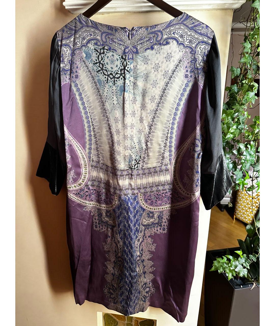 ETRO Мульти шелковое повседневное платье, фото 2