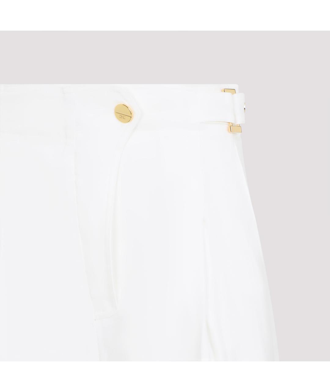 ELISABETTA FRANCHI Белые прямые джинсы, фото 2