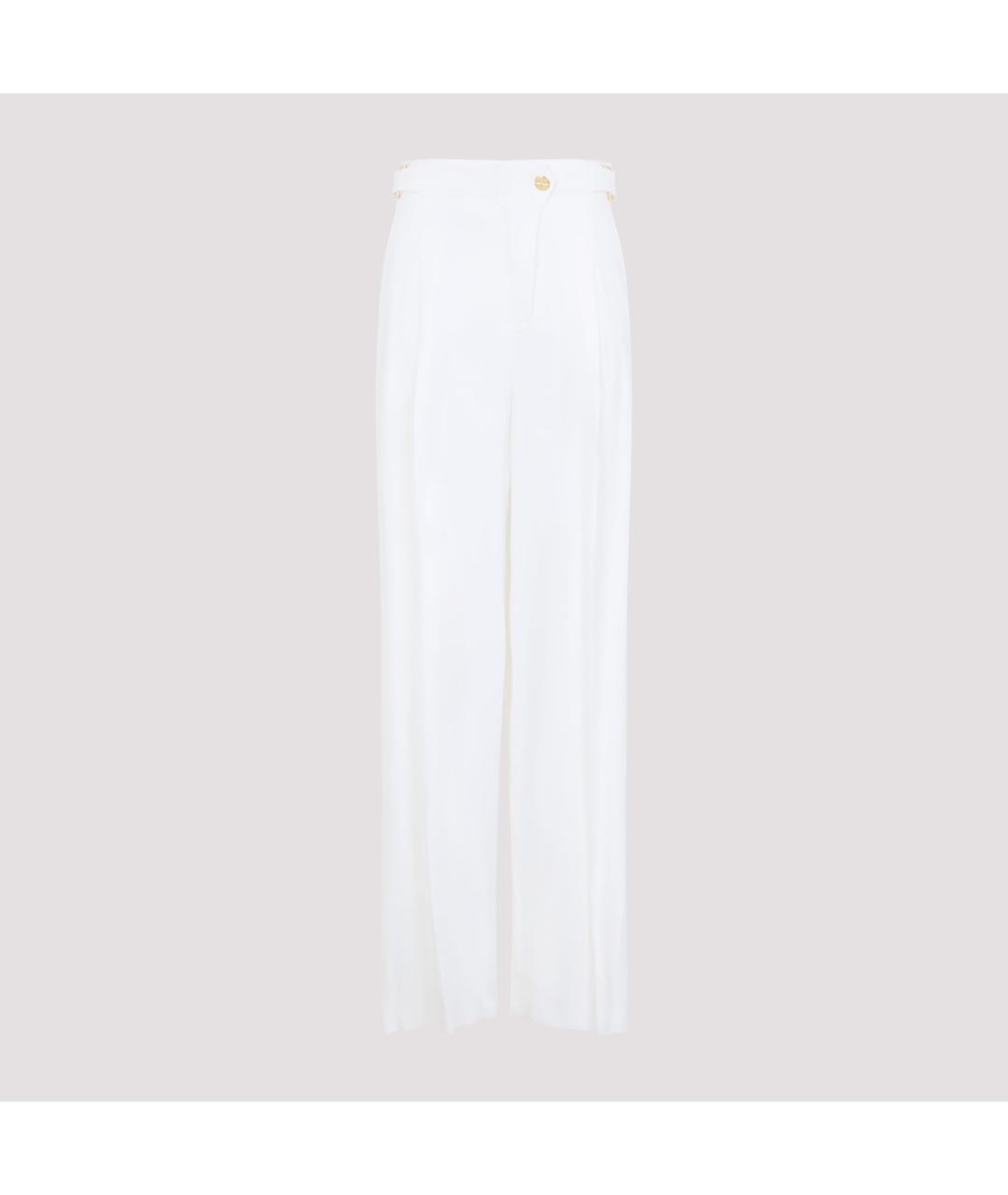 ELISABETTA FRANCHI Белые прямые джинсы, фото 4