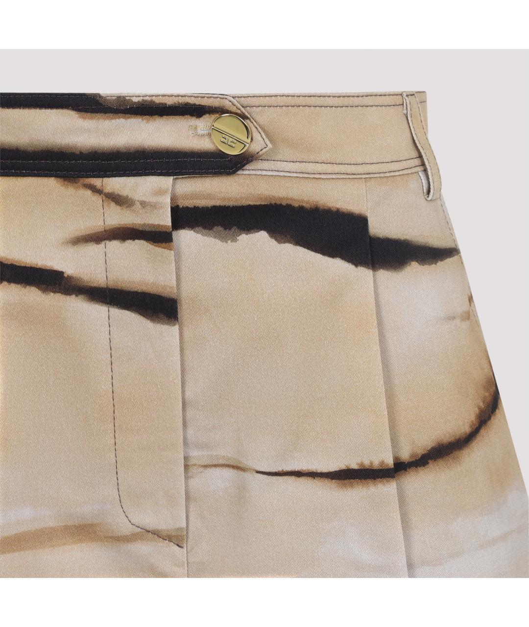 ELISABETTA FRANCHI Бежевые хлопковые шорты, фото 3