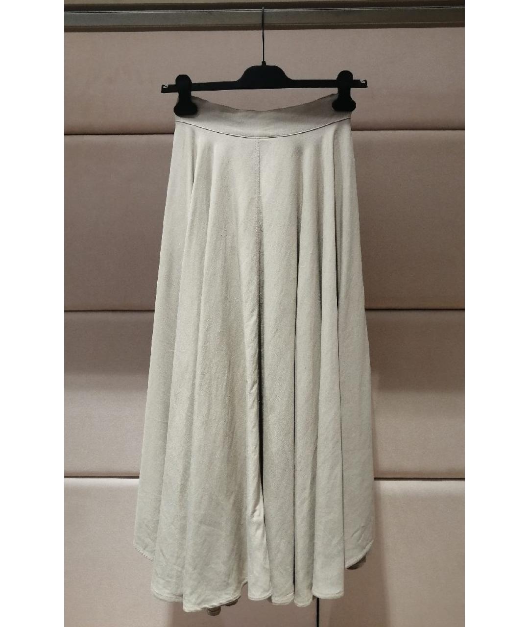 FORTE COUTURE Бежевая юбка миди, фото 2