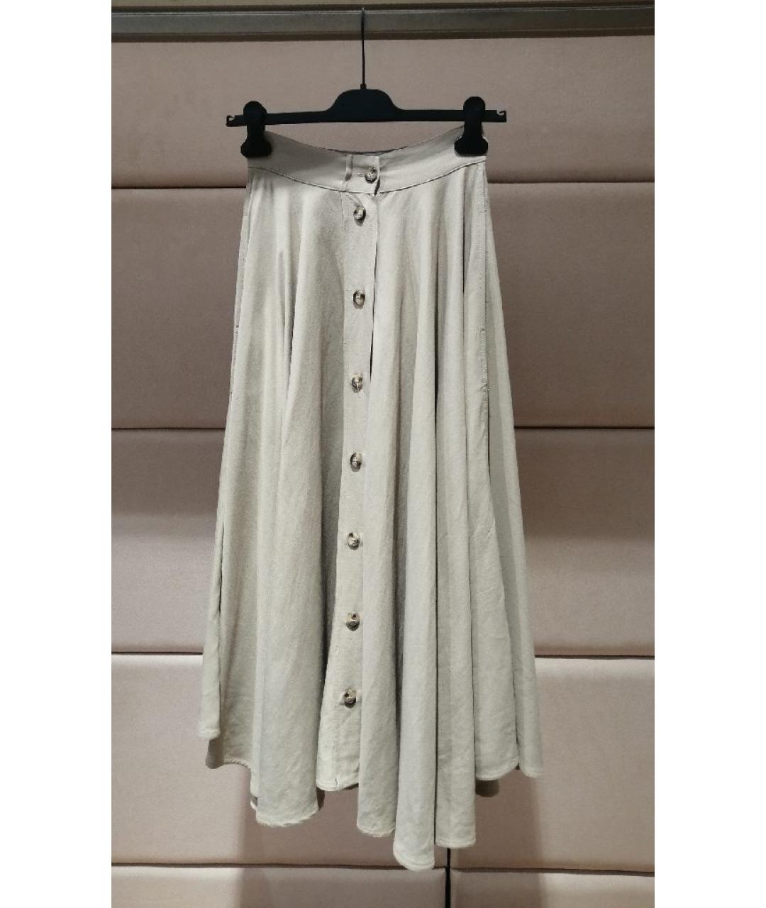 FORTE COUTURE Бежевая юбка миди, фото 3