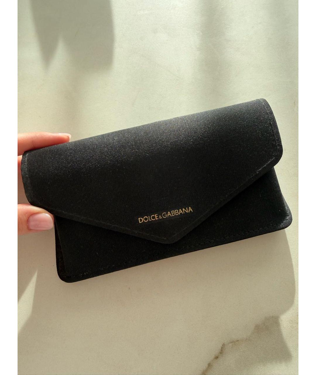 DOLCE&GABBANA Золотые металлические солнцезащитные очки, фото 4