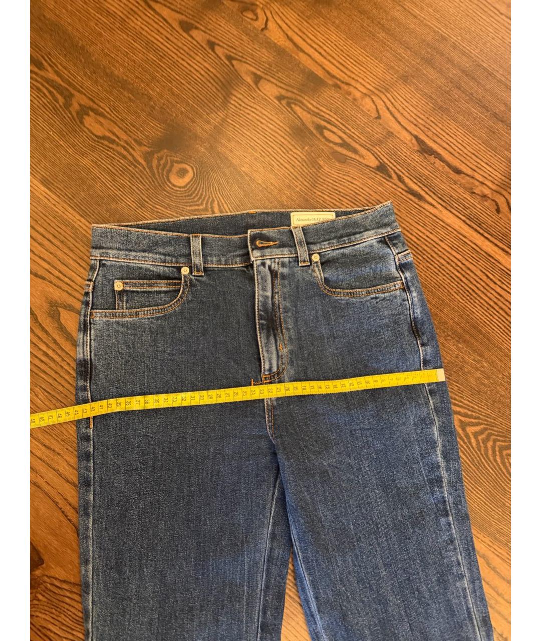ALEXANDER MCQUEEN Синие хлопковые джинсы клеш, фото 7