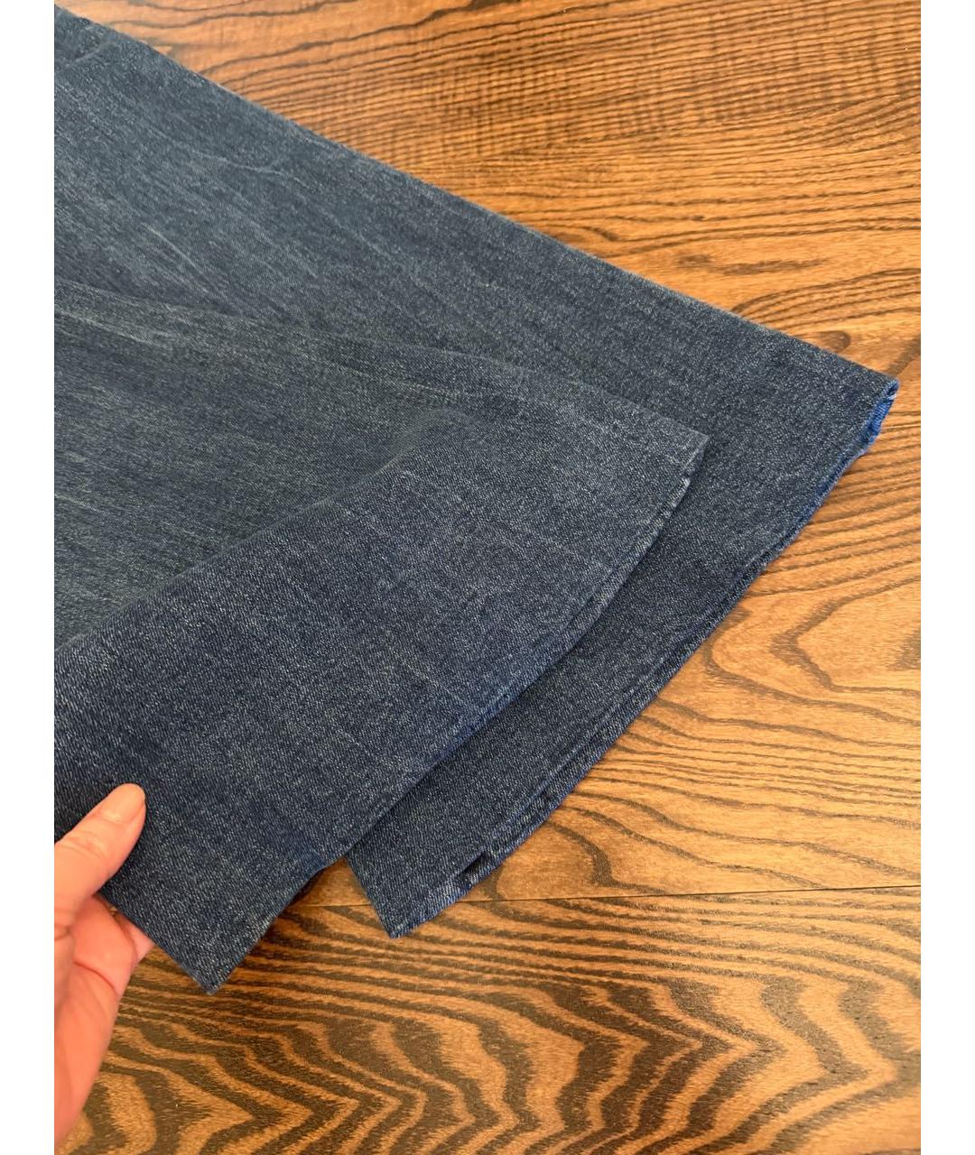 ALEXANDER MCQUEEN Синие хлопковые джинсы клеш, фото 5