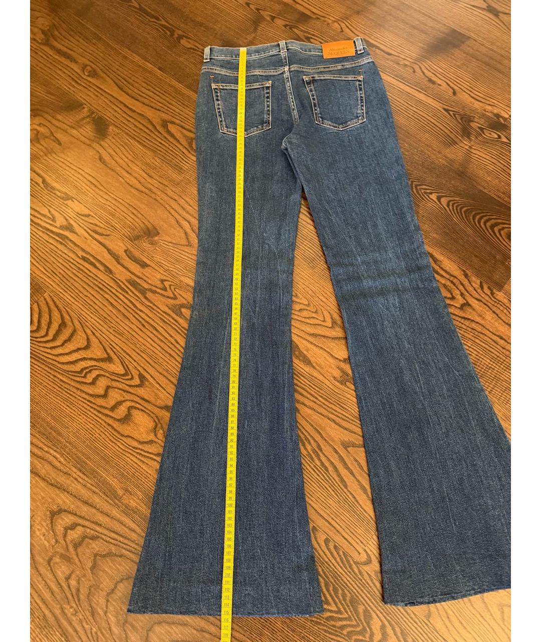 ALEXANDER MCQUEEN Синие хлопковые джинсы клеш, фото 8