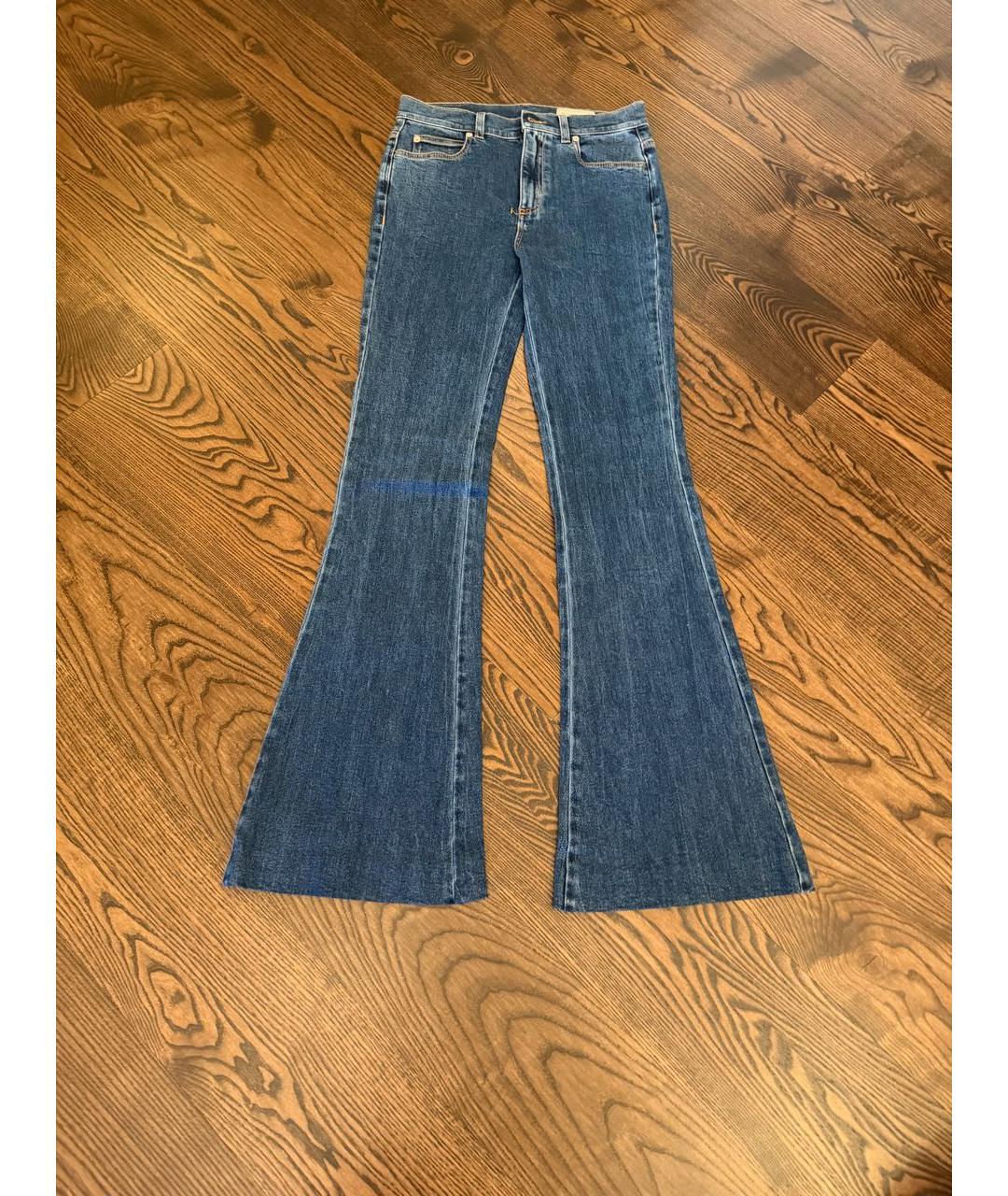 ALEXANDER MCQUEEN Синие хлопковые джинсы клеш, фото 9