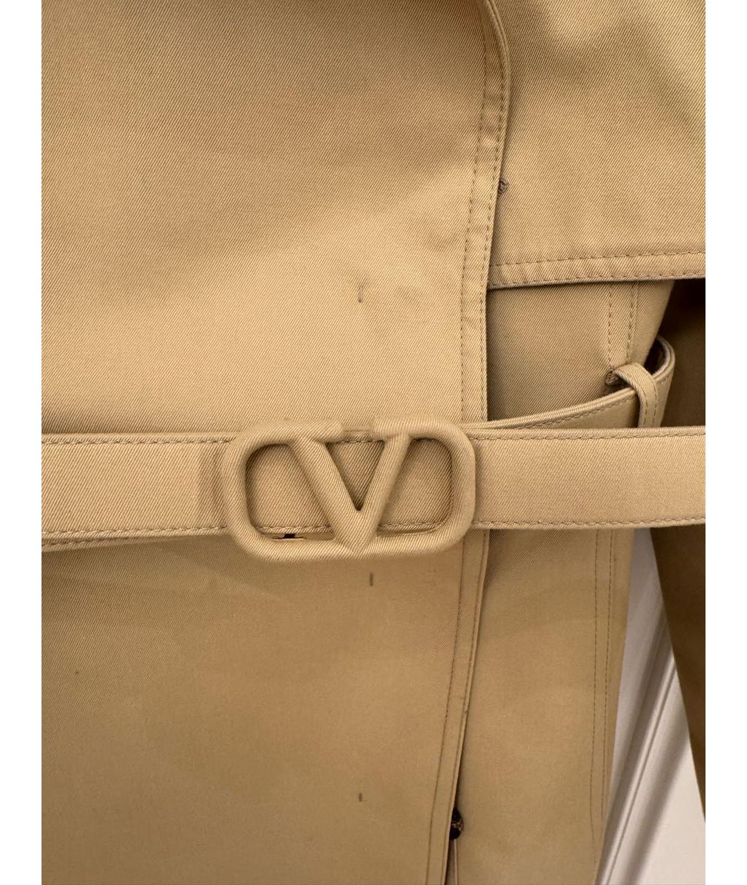 VALENTINO Бежевый хлопковый тренч/плащ, фото 4