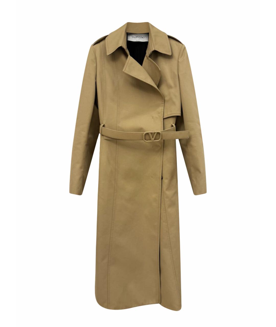 VALENTINO Бежевый хлопковый тренч/плащ, фото 1