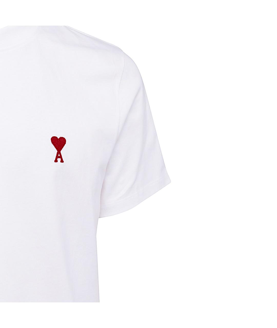 Ami Paris Белая хлопковая футболка, фото 3