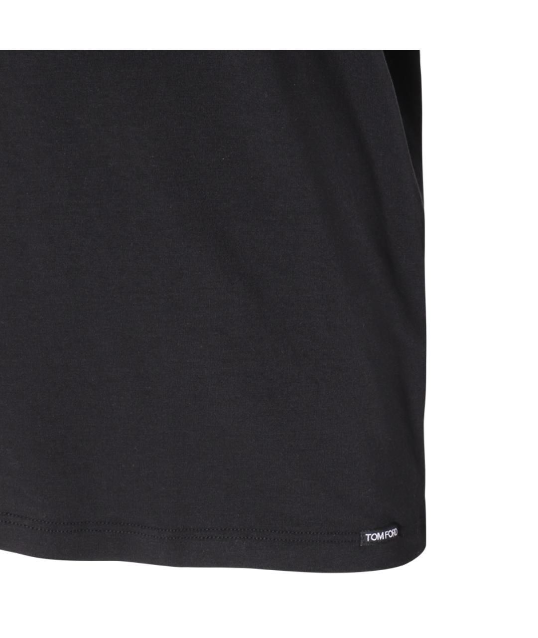 TOM FORD Черная хлопковая футболка, фото 3