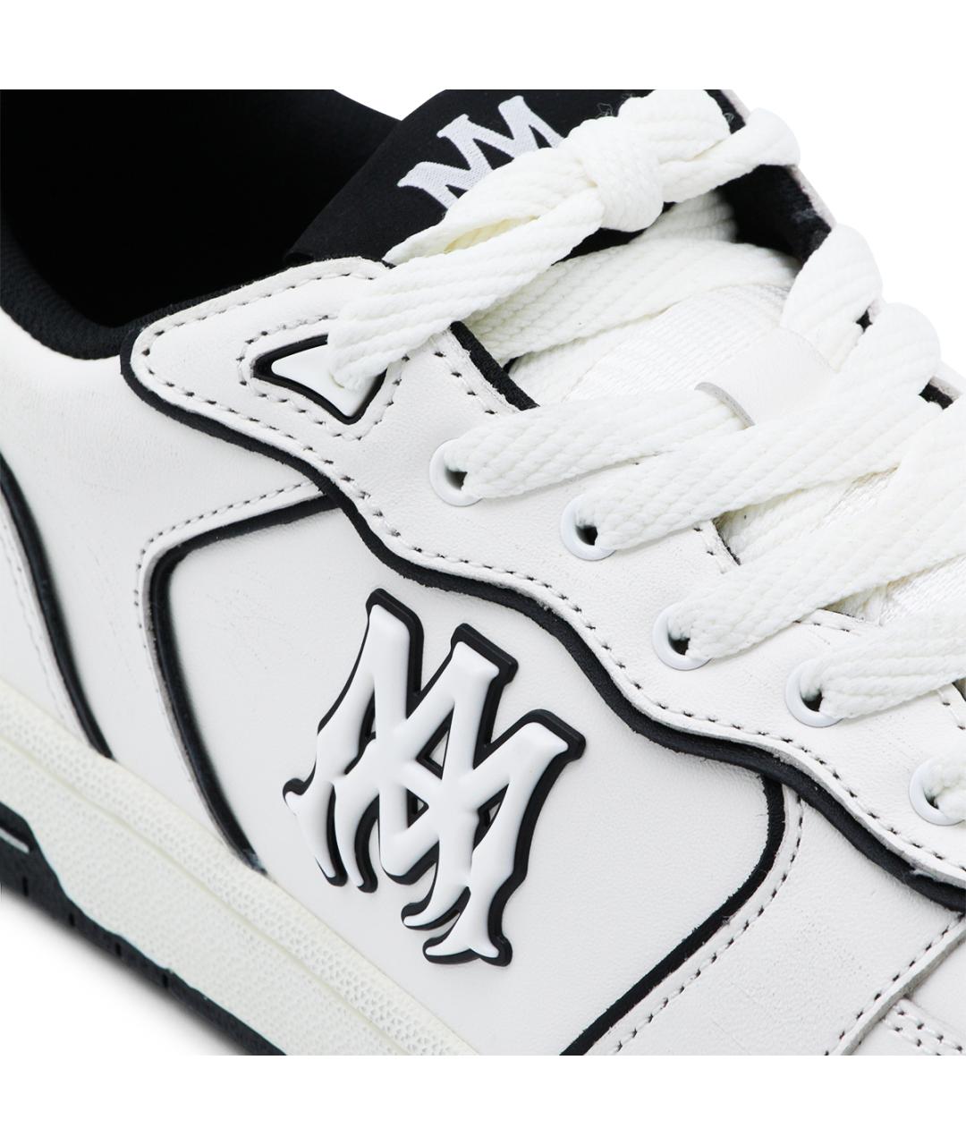 AMIRI Белые кожаные низкие кроссовки / кеды, фото 4