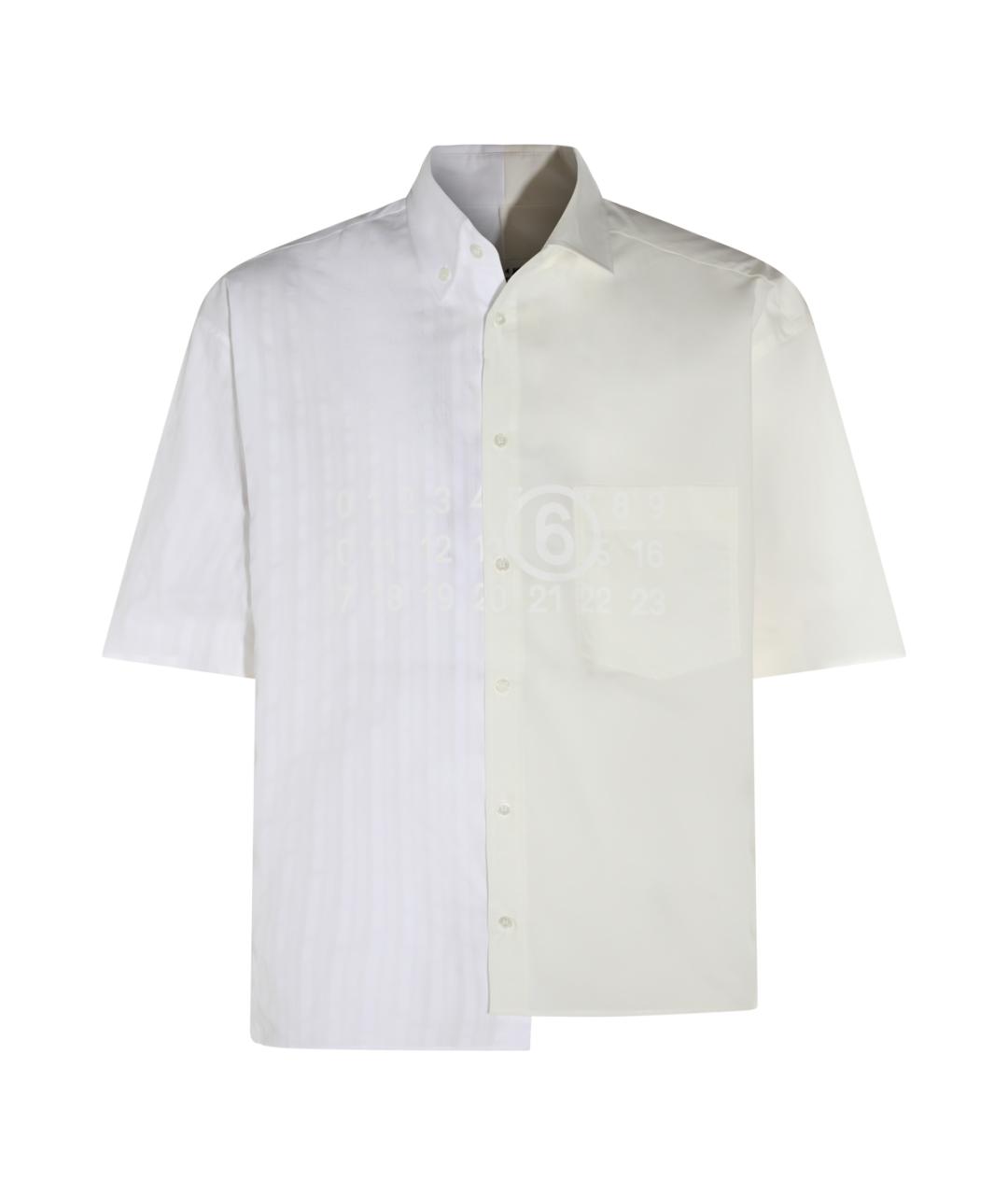 MM6 MAISON MARGIELA Белая хлопковая кэжуал рубашка, фото 1
