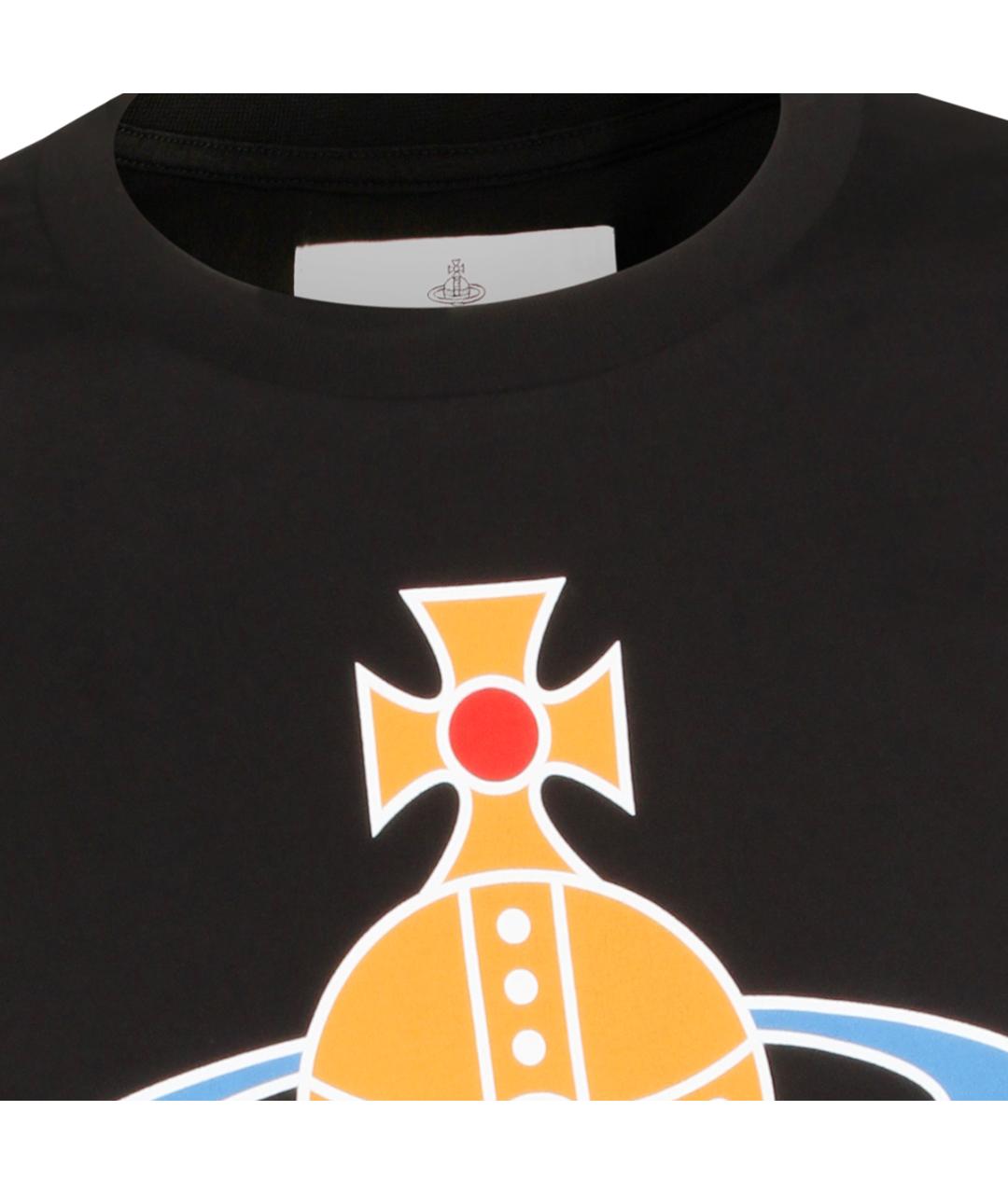 VIVIENNE WESTWOOD Черная хлопковая футболка, фото 3