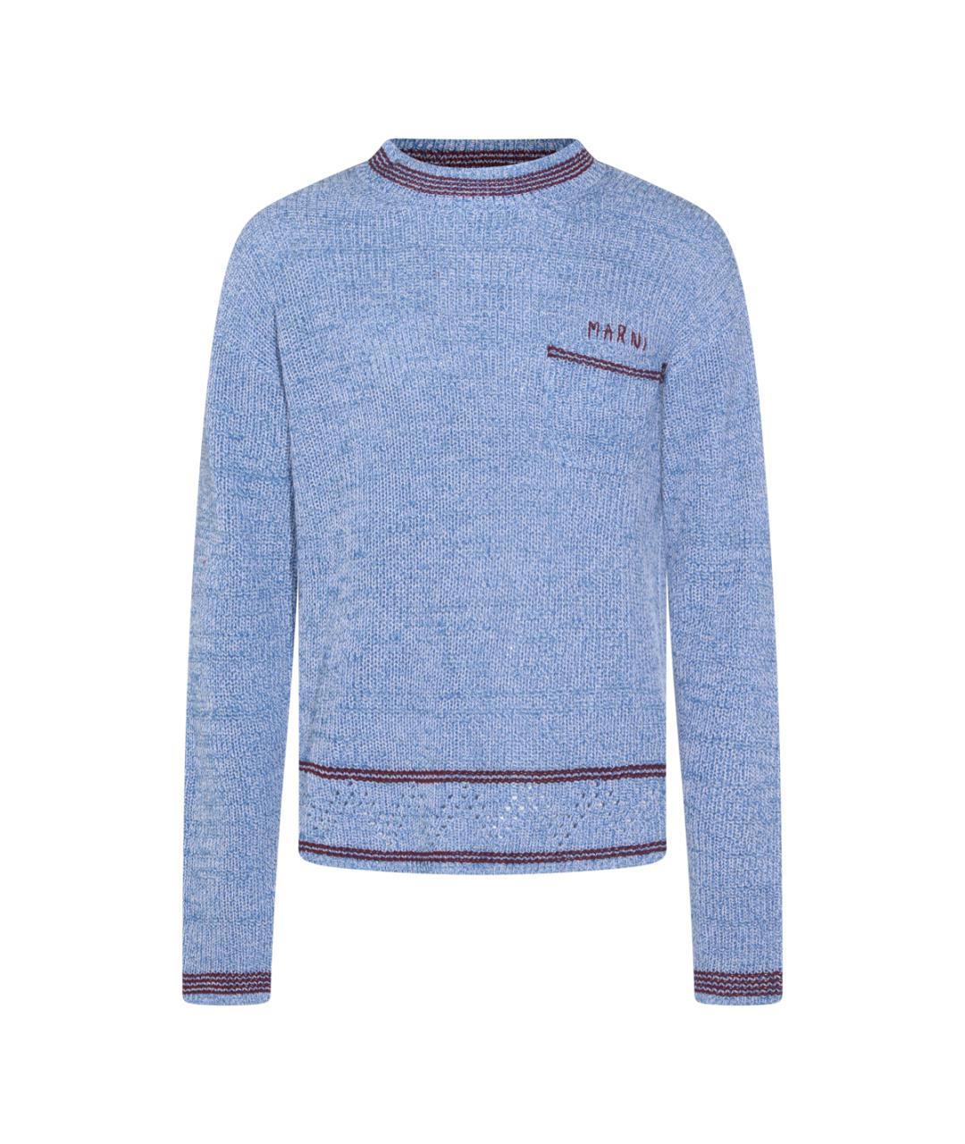 MARNI Голубой хлопковый джемпер / свитер, фото 5