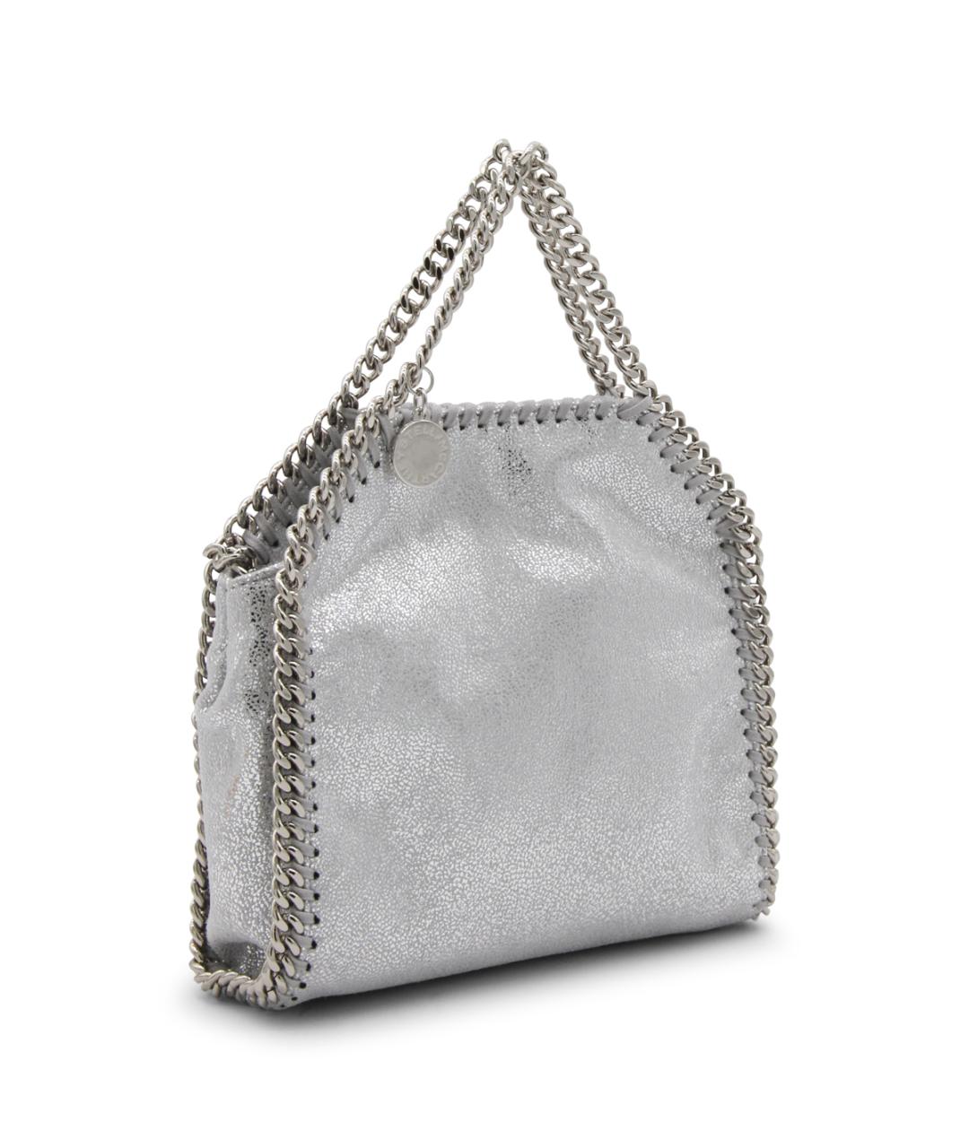 STELLA MCCARTNEY Серебряная сумка тоут из искусственной кожи, фото 2