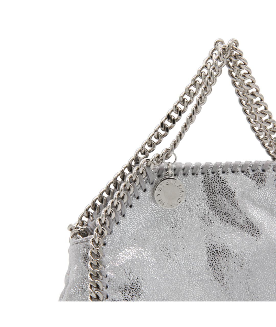 STELLA MCCARTNEY Серебряная сумка тоут из искусственной кожи, фото 4