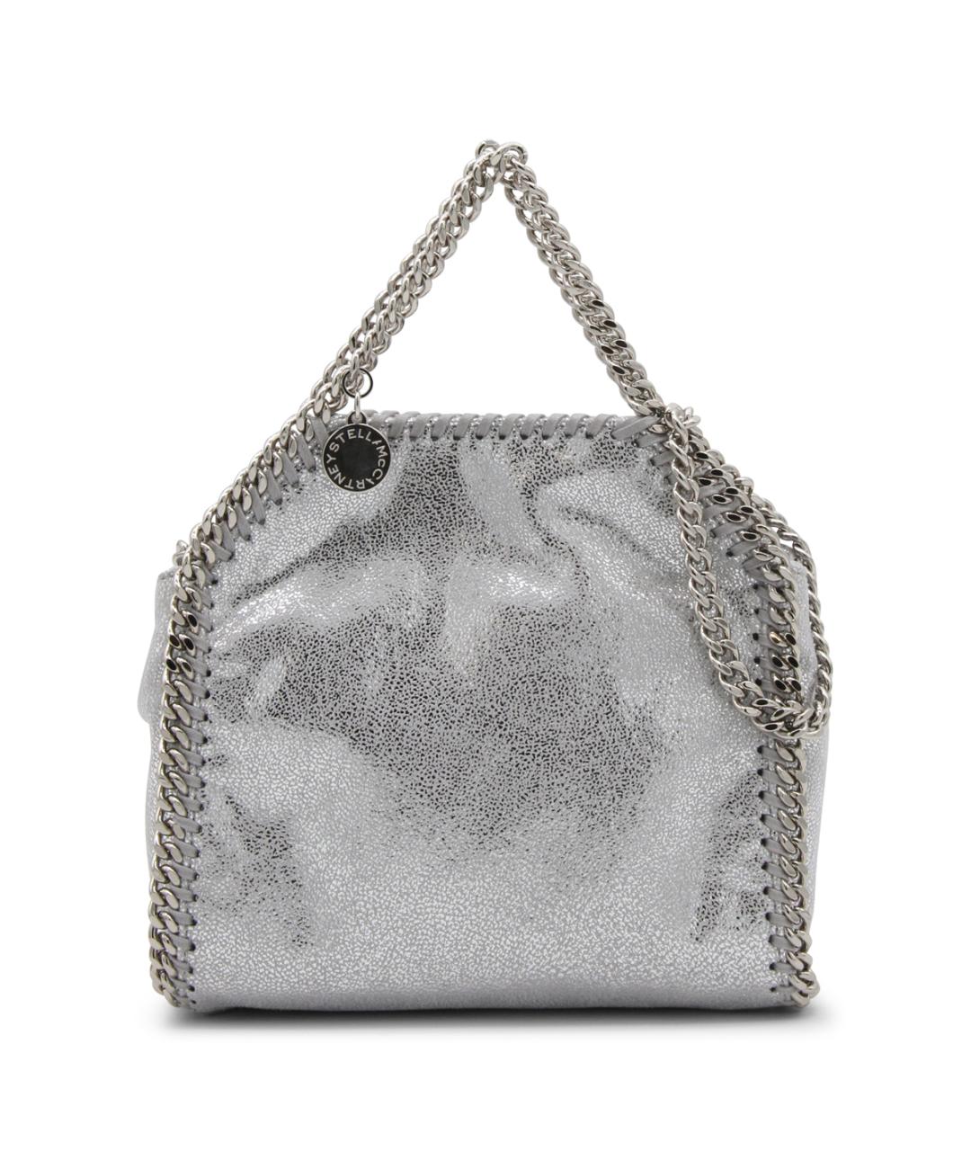 STELLA MCCARTNEY Серебряная сумка тоут из искусственной кожи, фото 1