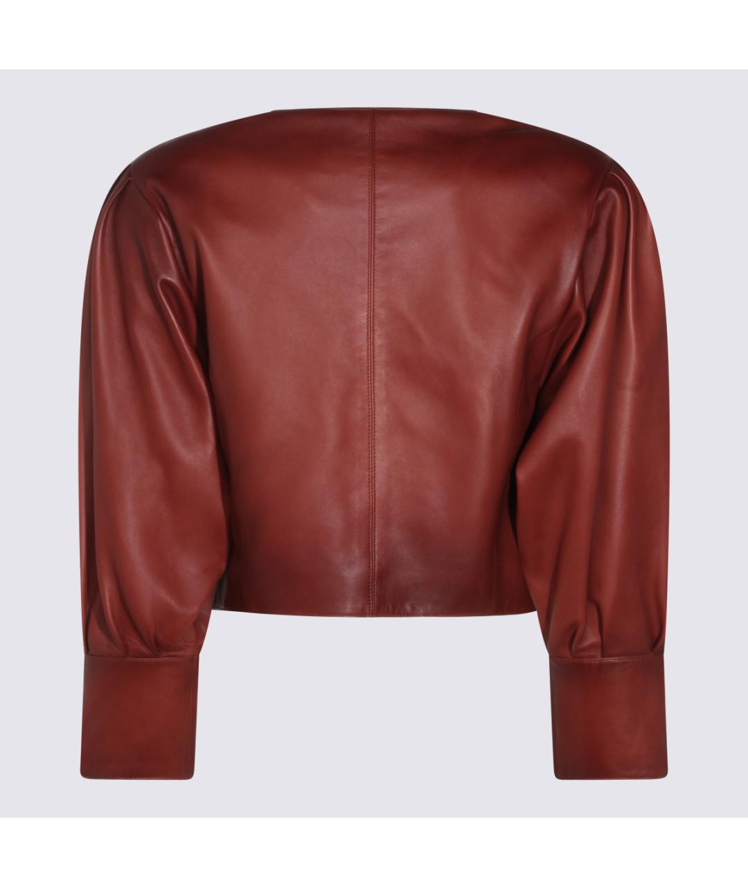 CHLOE Коричневая кожаная куртка, фото 3